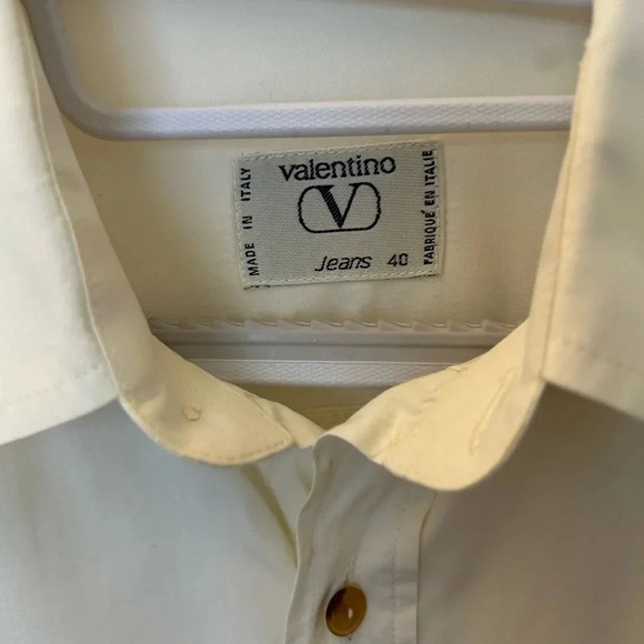 ! VALENTINO- Men’s Vintage Button Down Shirt - Size 40 - Picture 4 of 5